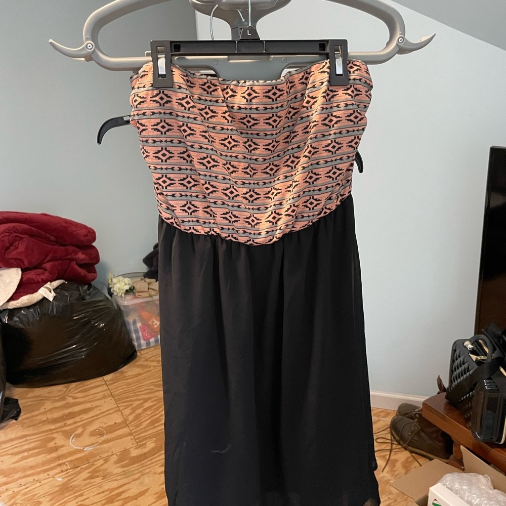 Juniors tribal print tube sundress sz L